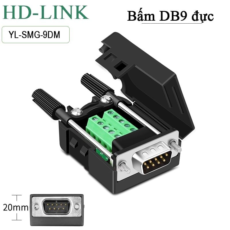 Đầu bấm COM DB9 RS232 HD-Link HD-Link YL-SMG-09MF