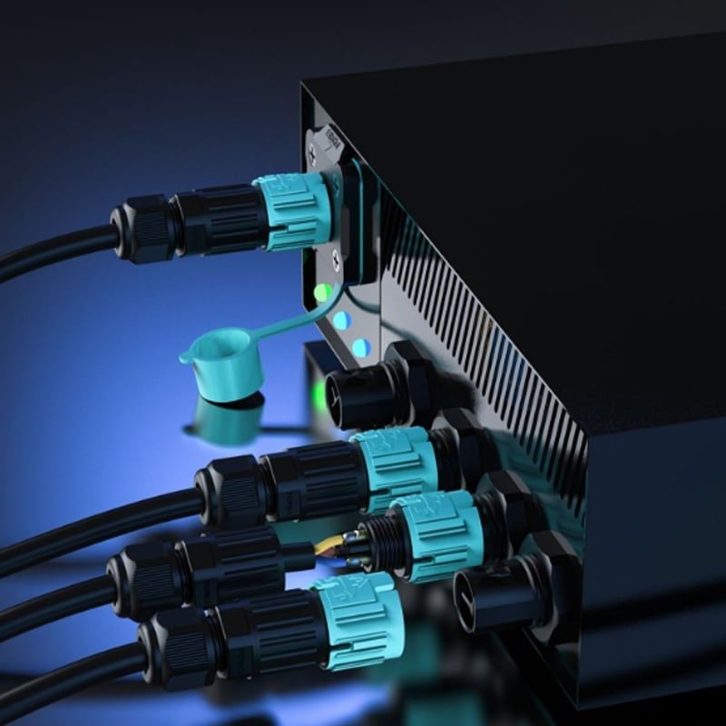 Đầu cút nối điện chống nước IP68 lắp panel hộp kỹ thuật E-Weichat EW-M15-FP