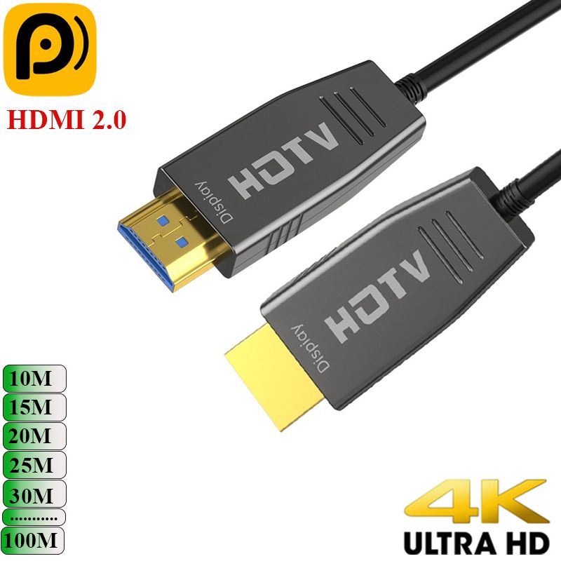 Dây HDMI 2.0 sợi quang chuẩn 4K nhỏ nhẹ dài từ 10 đến 100M