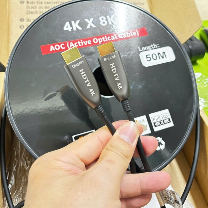 Dây HDMI 2.0 sợi quang chuẩn 4K nhỏ nhẹ dài từ 10 đến 100M