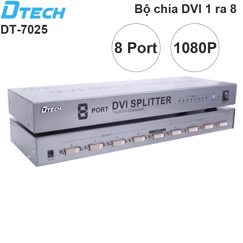 bo chia dvi 1 ra 8 dtech dt-7025