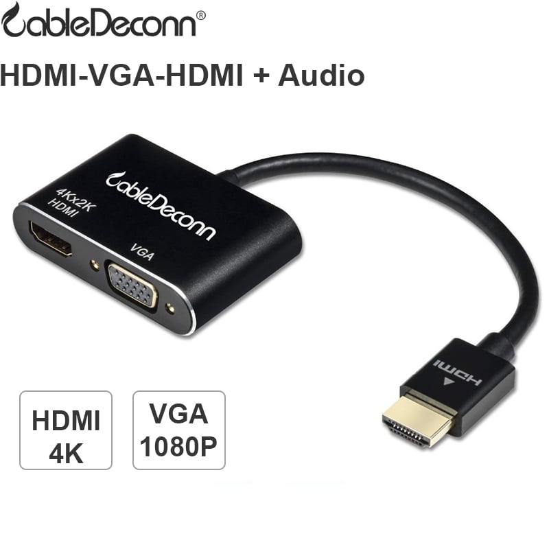 hdmi ra vga hdmi + audio cabledeconn