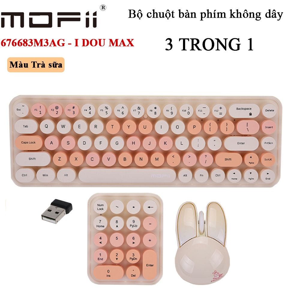 Bộ chuột bàn phím không dây 3 trong 1 mofii i Dou Max