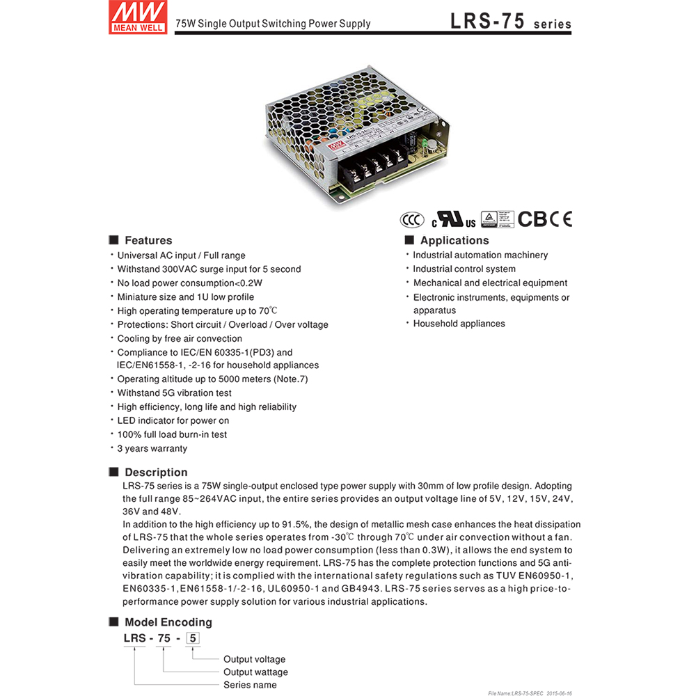 meanwell lrs-75-24