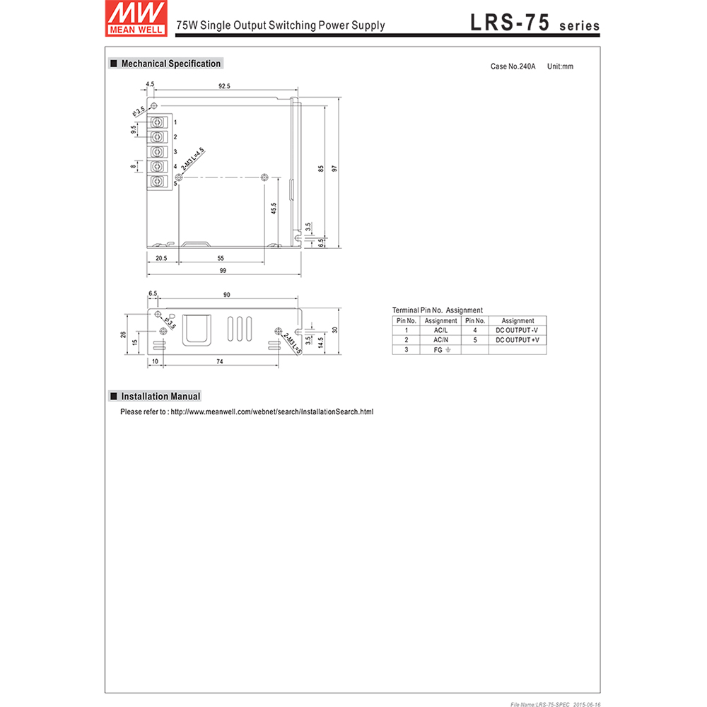 meanwell lrs-75-24