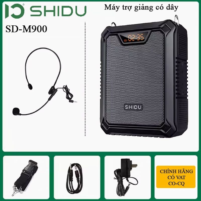 Máy trợ giảng có dây chống nước IPX6 công suất 25W chính hãng Shidu SD-M900
