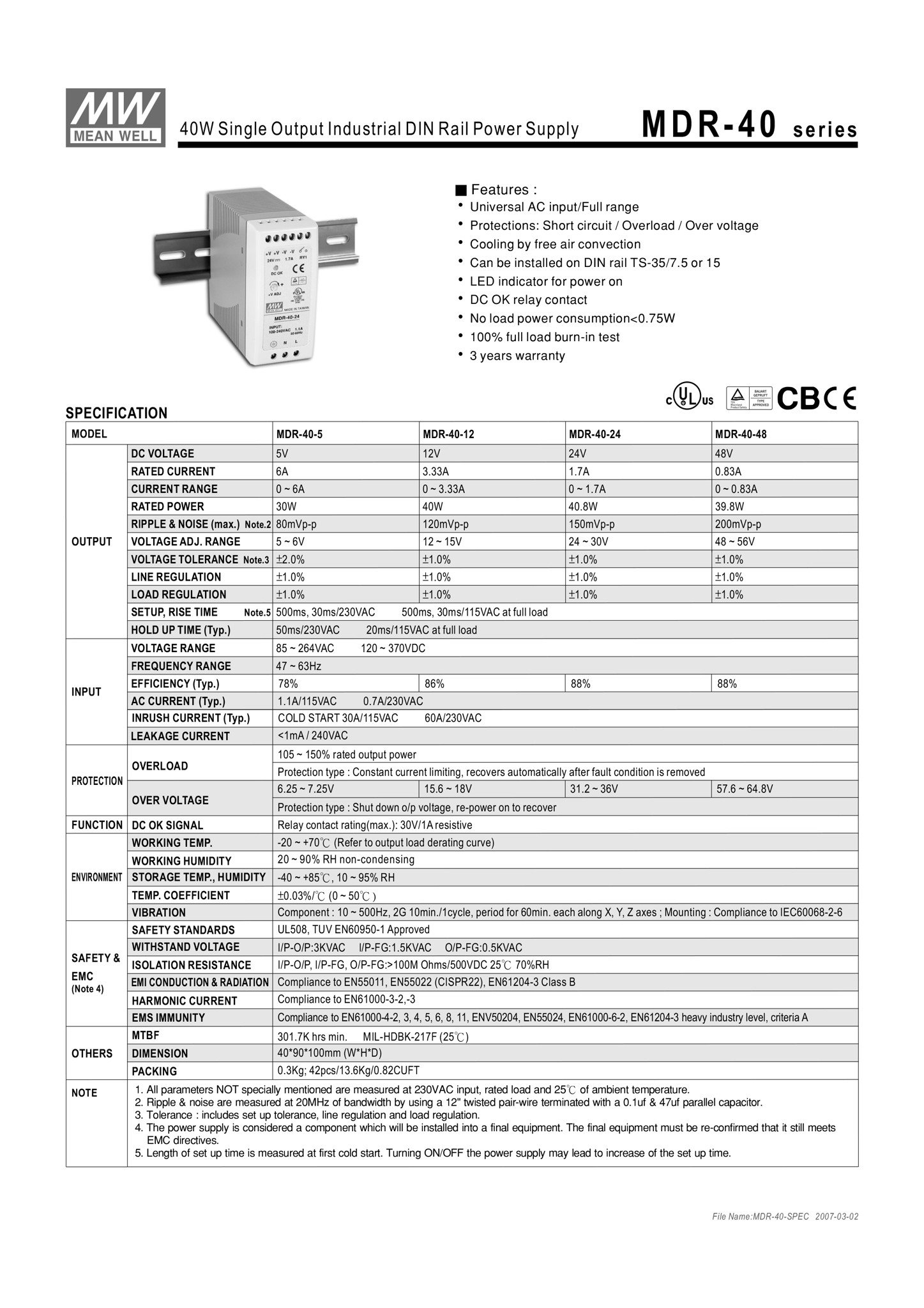 mdr-40 series