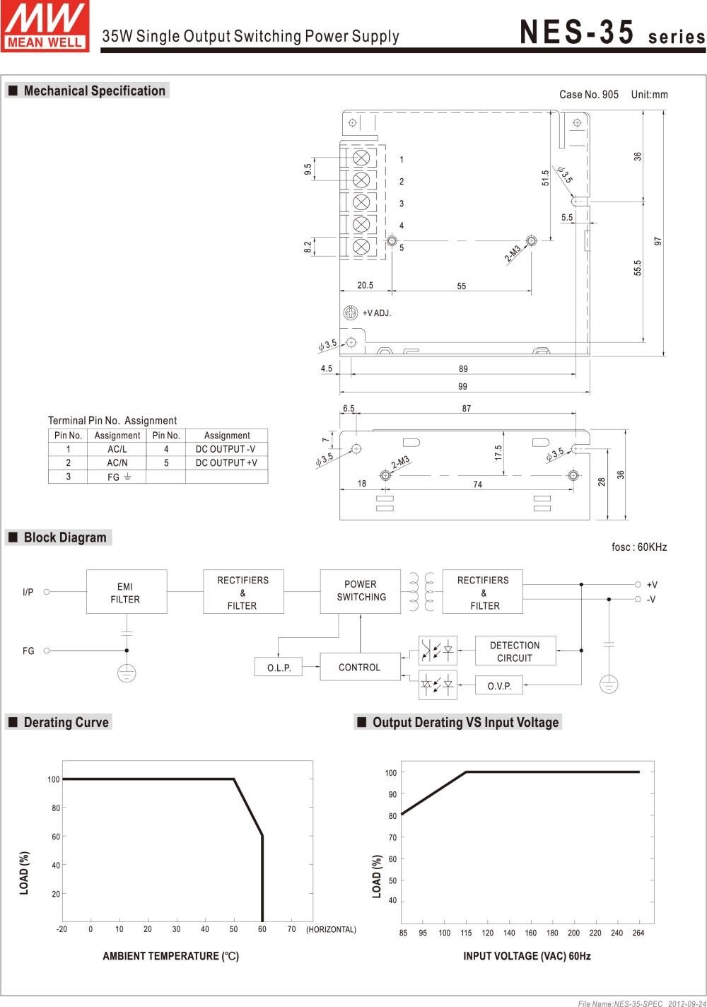 Nguồn DC LED Meanwell NES-35-24 24V 1.5A 35W