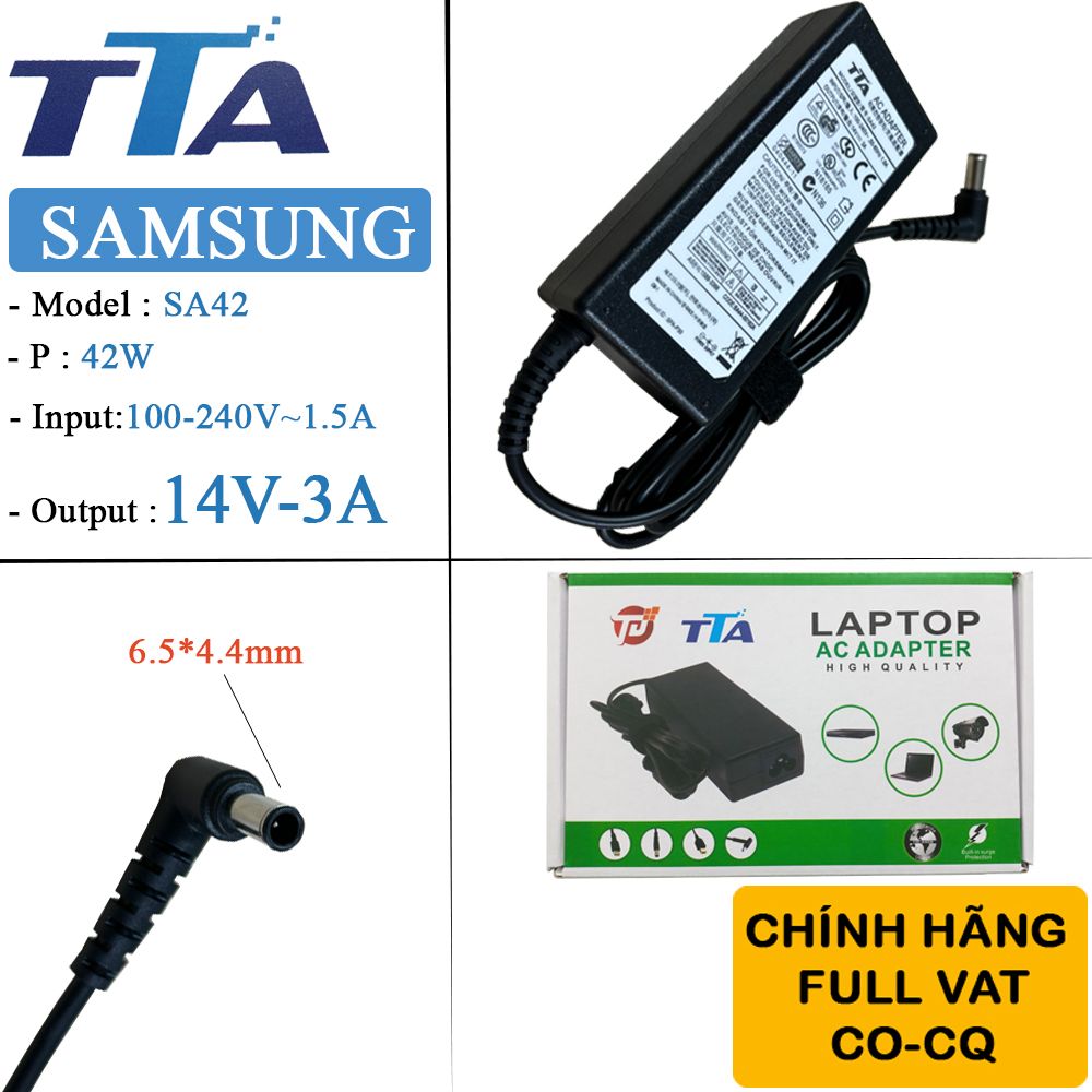 Nguồn màn hình máy tính Samsung 14V-3A 42W chân 6.5*4.4mm TTA - SA42