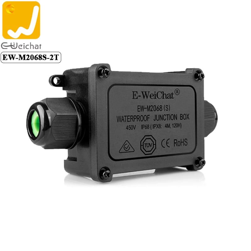 Hộp nối điện chống nước 2 ngả chuẩn IP68 chính hãng E-Weichat EW-M2068S-2T