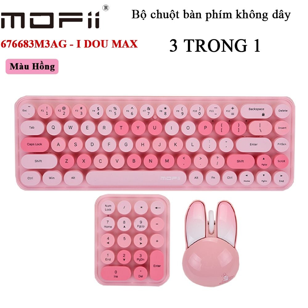 Bộ chuột bàn phím không dây 3 trong 1 mofii i Dou Max