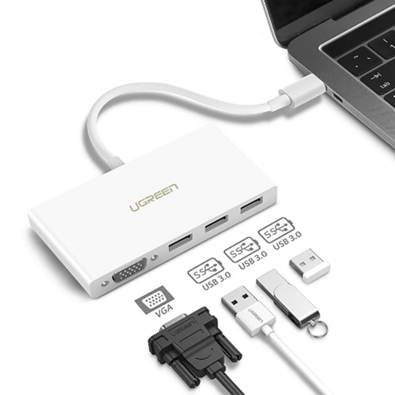 usb type-c ra vga usb 3.0 3 cong ugreen 40375