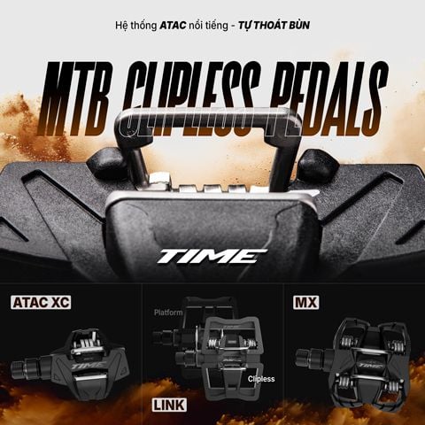 SO SÁNH ATAC XC, MX VÀ LINK – NÊN CHỌN MẪU BÀN ĐẠP MTB TIME NÀO?