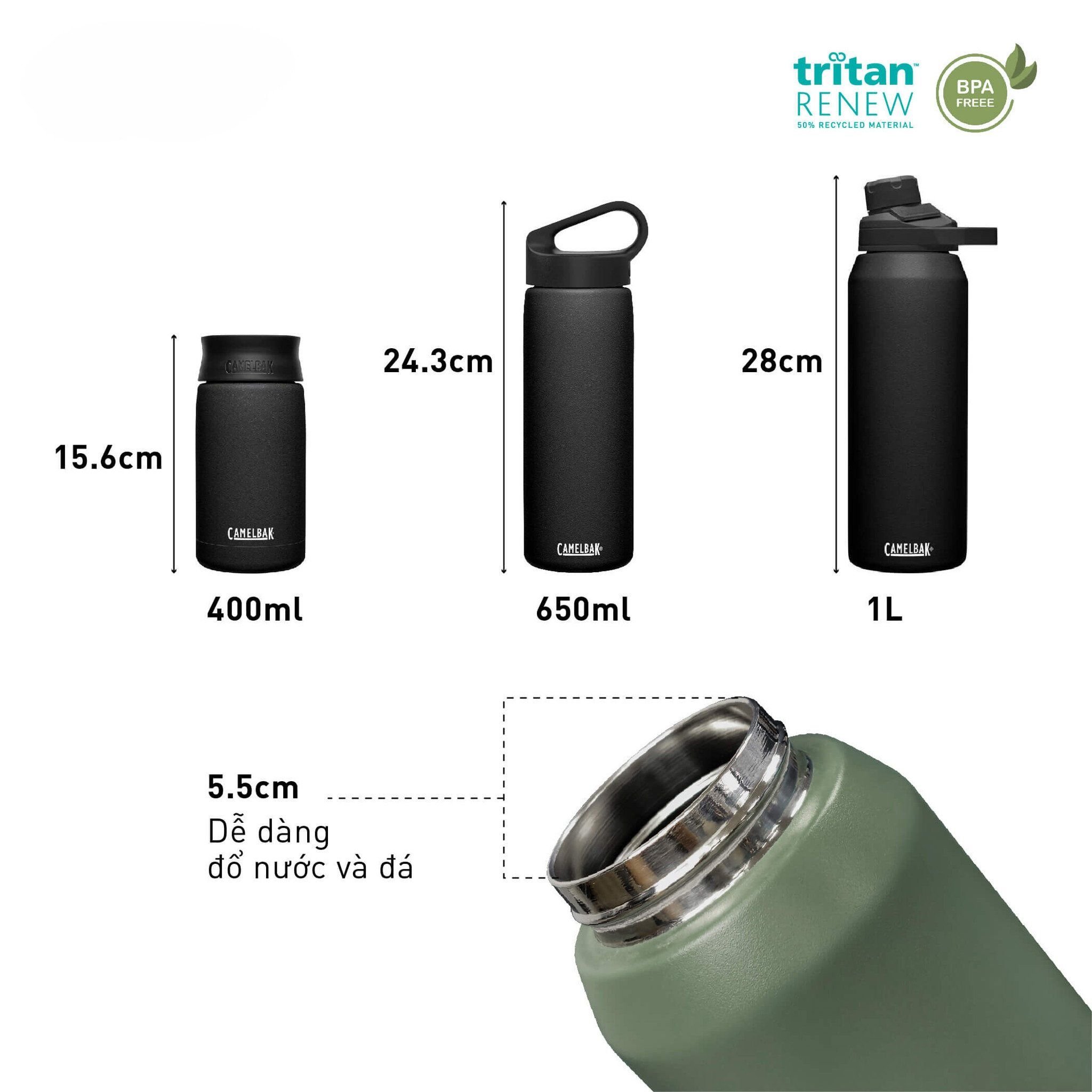 Dung tích bình giữ nhiệt nóng lạnh Camelbak