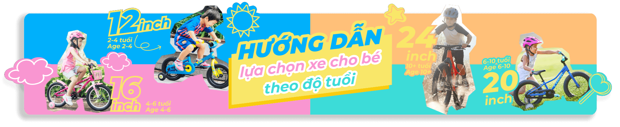 Hướng dẫn lựa chọn xe cho bé theo tuổi