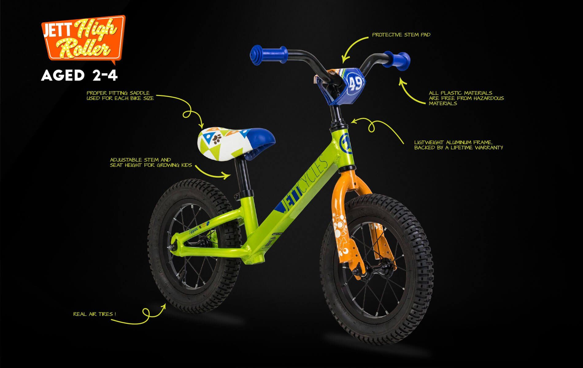 Tính năng Jett High Roller cho bé từ 2-4 tuổi