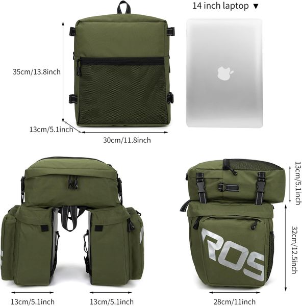 Kích thước túi Túi Baga Sahoo 3 in 1 Trunk Pannier