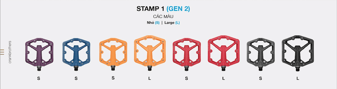 Lựa chọn màu sắc bàn đạp Crankbrother Stamp 1 gen 2