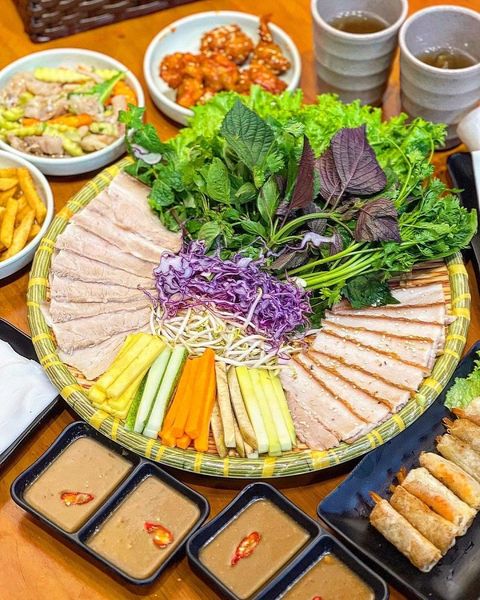 rau cuốn bánh tráng