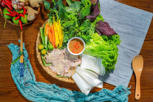 rau cuốn bánh tráng