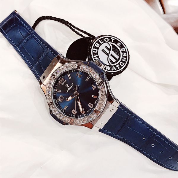 Big Bang Steel Blue Diamonds 38 mm