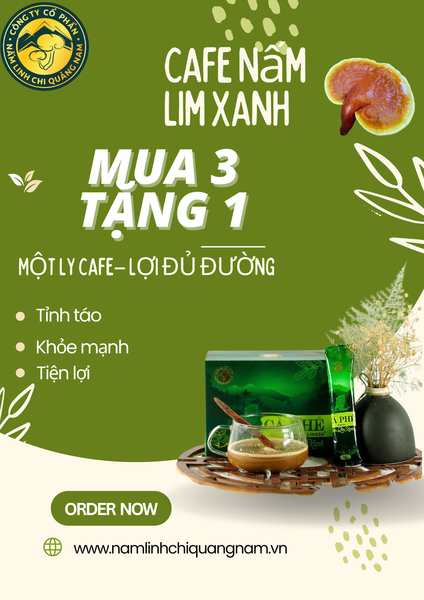 ☕️ CÀ PHÊ HÒA TAN NẤM LIM XANH – 3 TRONG 1: TỈNH TÁO • BẢO VỆ SỨC KHỎE • TIỆN LỢI