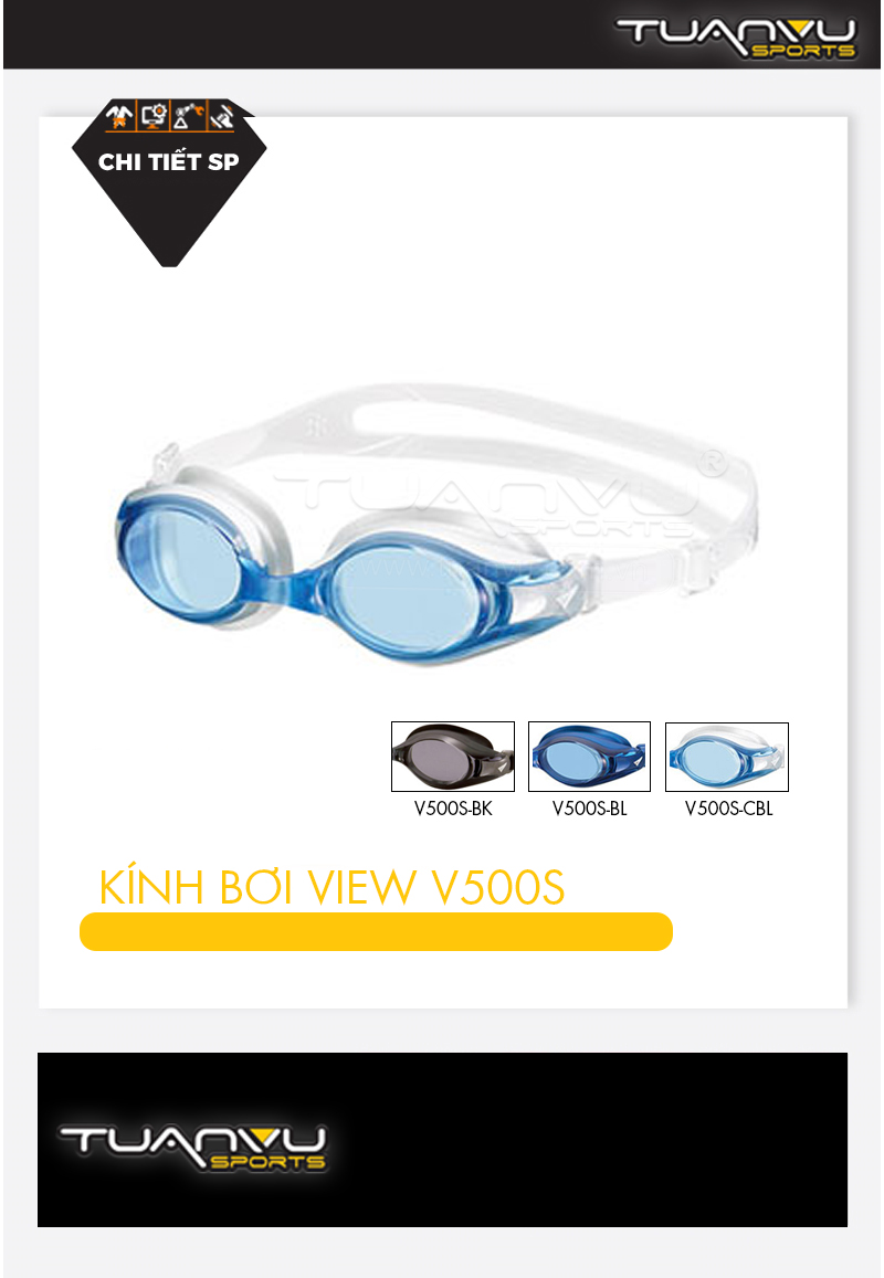 Kính bơi View V500S, Kinh boi View V500S, View V500S, kính bơi, kinh boi, kính bơi View, kinh boi view