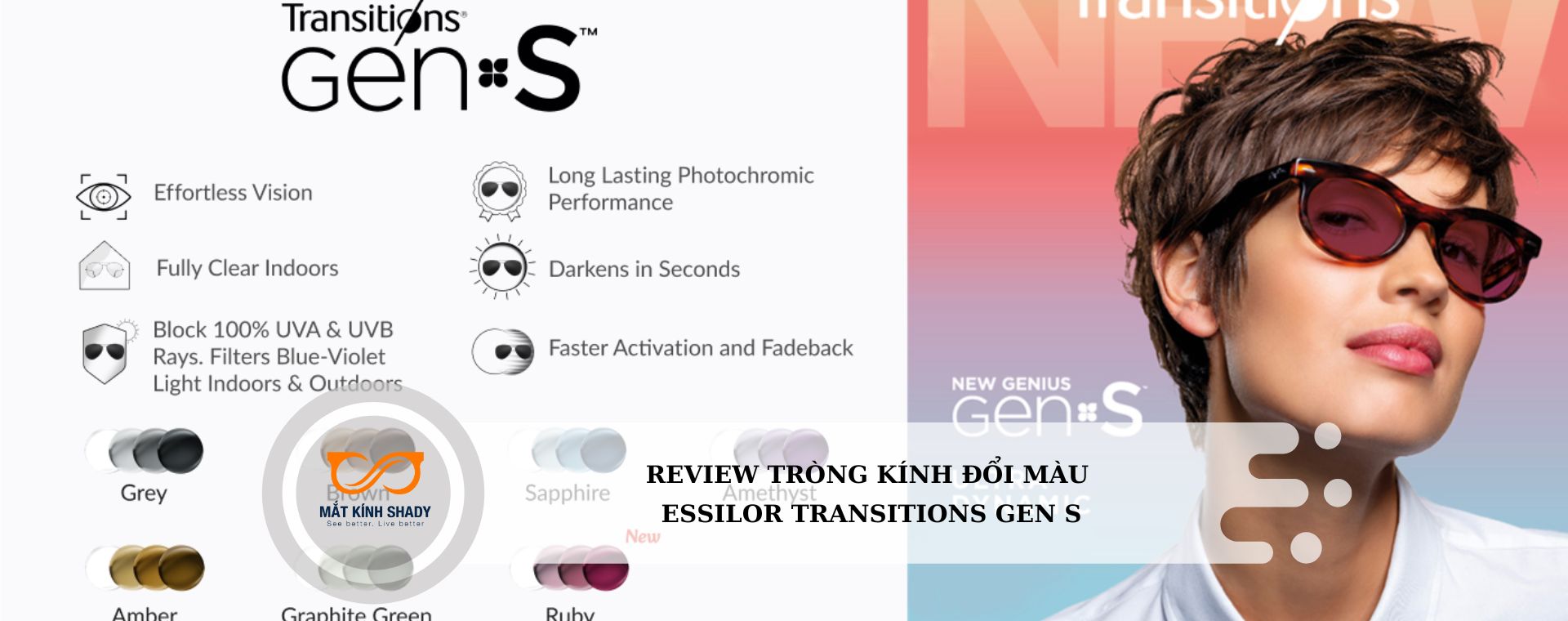 Cơ chế bảo vệ mắt của tròng kính Transitions GEN S