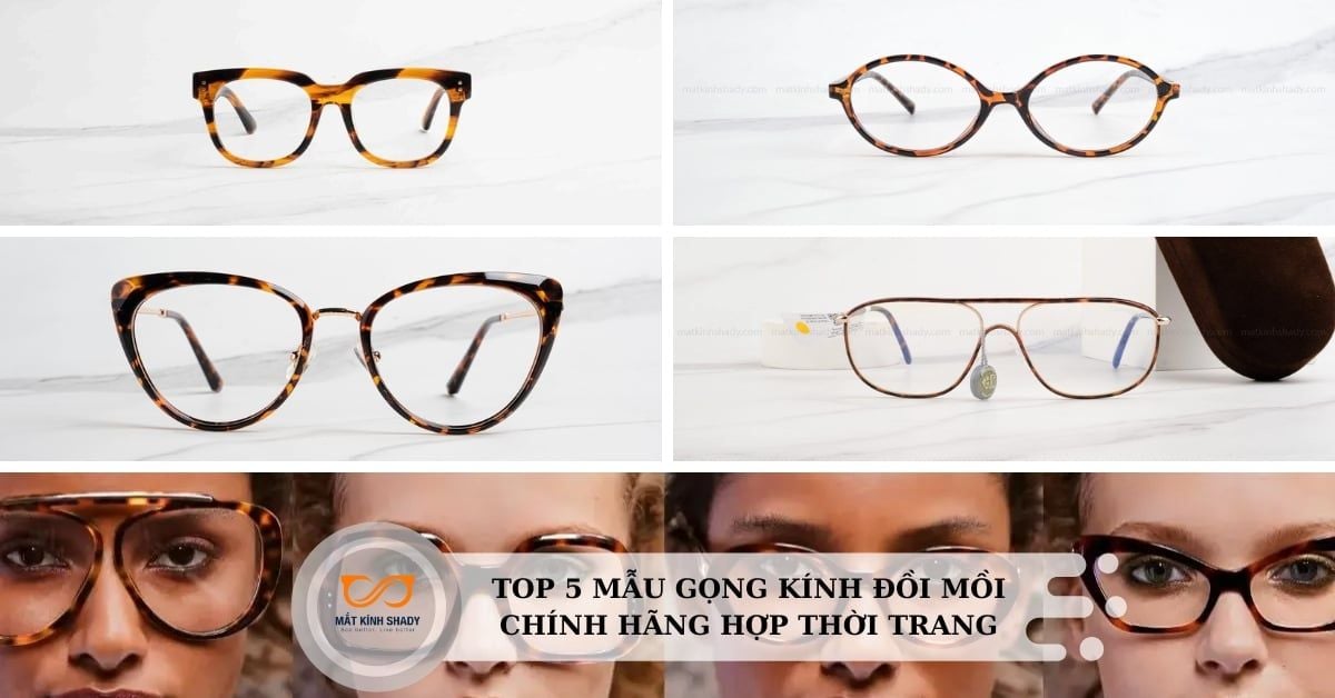 Top 5 mẫu gọng kính đồi mồi nam, nữ chính hãng, hợp thời trang