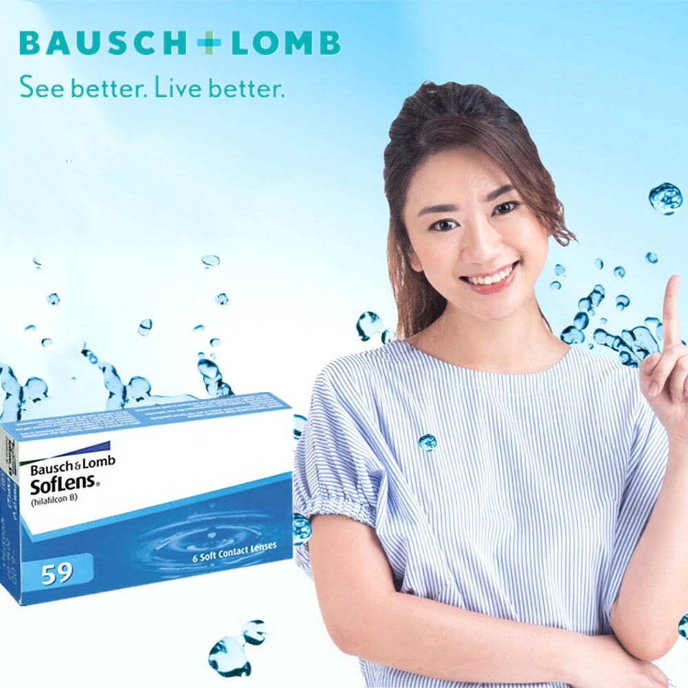 Kính Áp Tròng Trong Suốt Bausch & Lomb Soflens 59 (1 tháng)