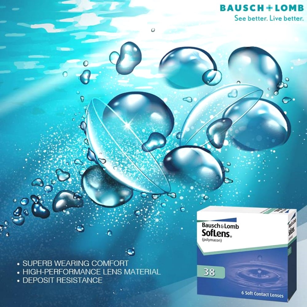 Kính Áp Tròng Trong Suốt Bausch & Lomb SoftLens 38 (3 tháng)