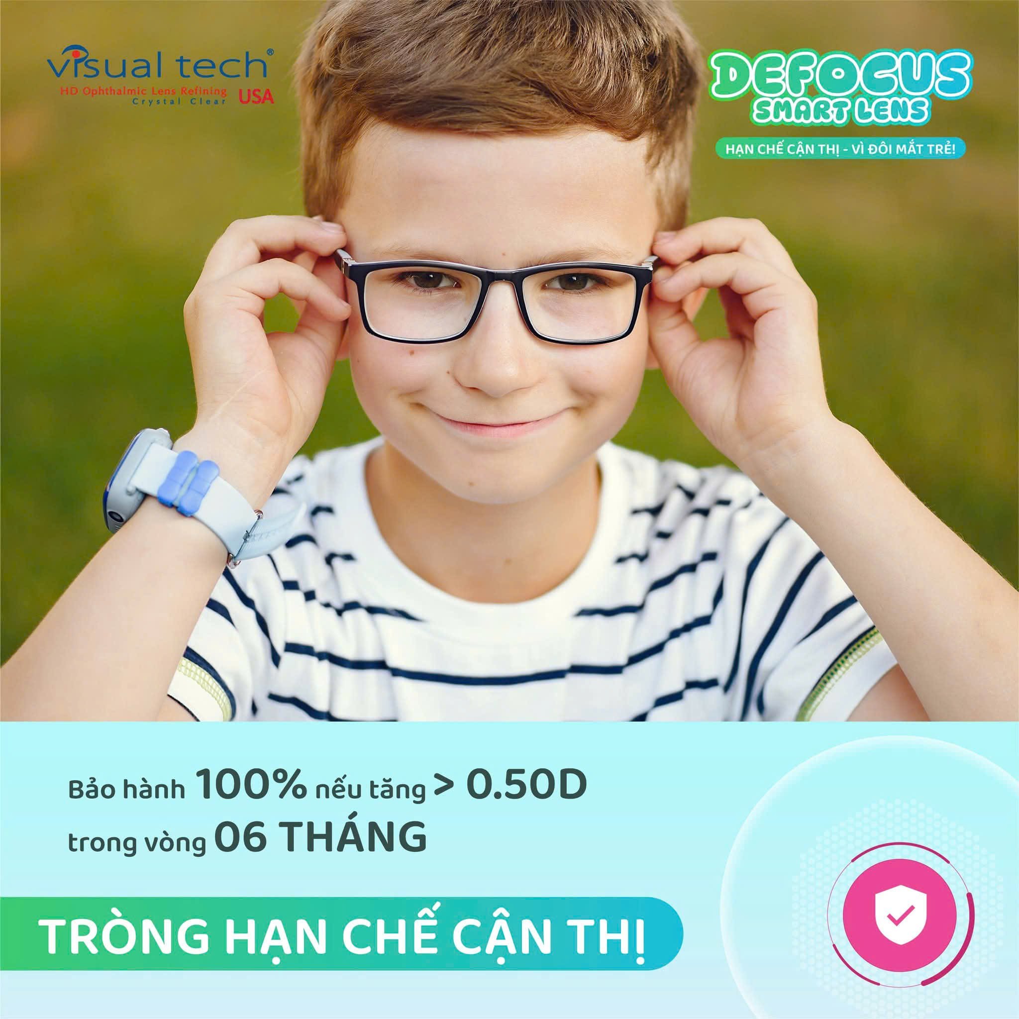 Tròng Kính Kiểm Soát Tiến Triển Cận Thị Trẻ Em Defocus Smart Lens