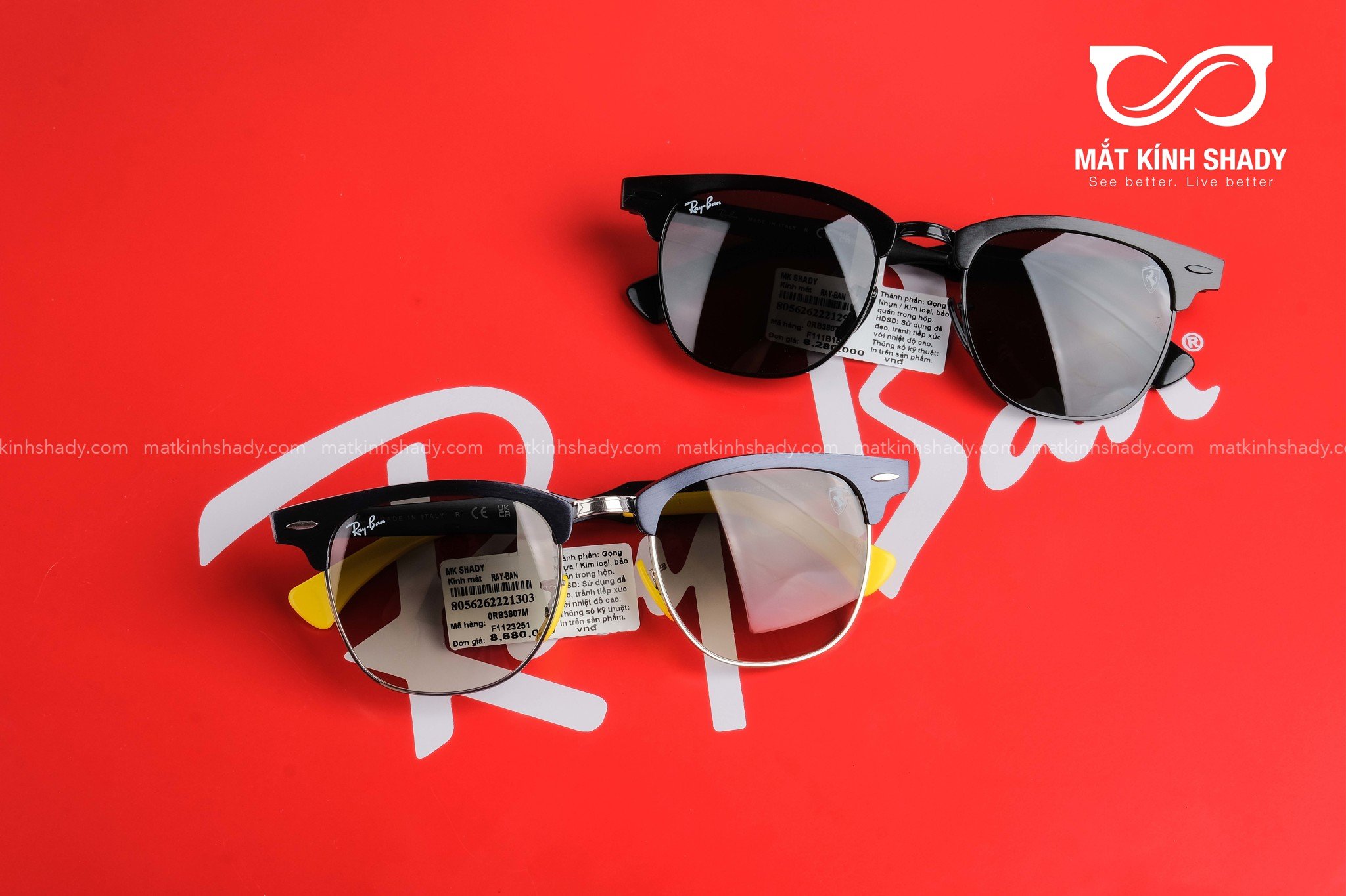 MẮT KÍNH SHADY - CỬA HÀNG ĐẦU TIÊN SỞ HỮU BỘ SƯU TẬP RAYBAN FERRARI 2024 TẠI VIỆT NAM
