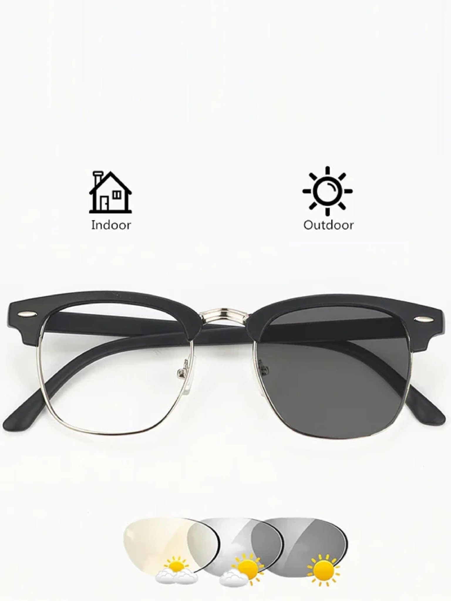 Tròng kính Siêu Mỏng Đổi Màu Chống Ánh Sáng Xanh Vis-Care 1.71 AS Blue Control Sun Active Grey
