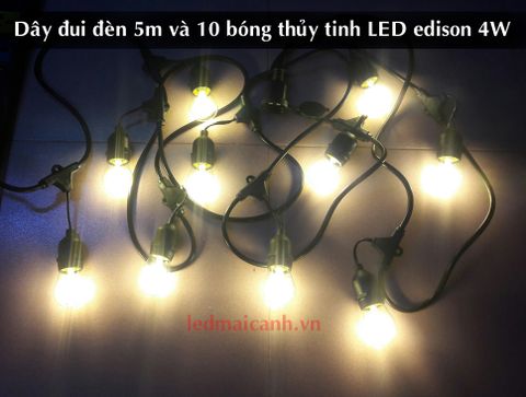 dây bóng đèn 5m 10 bóng ngoài trời