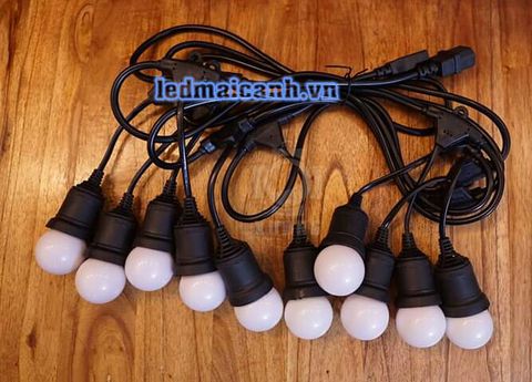 dây đui đèn E27 ngoài trời giá rẻ 5m 10 đui