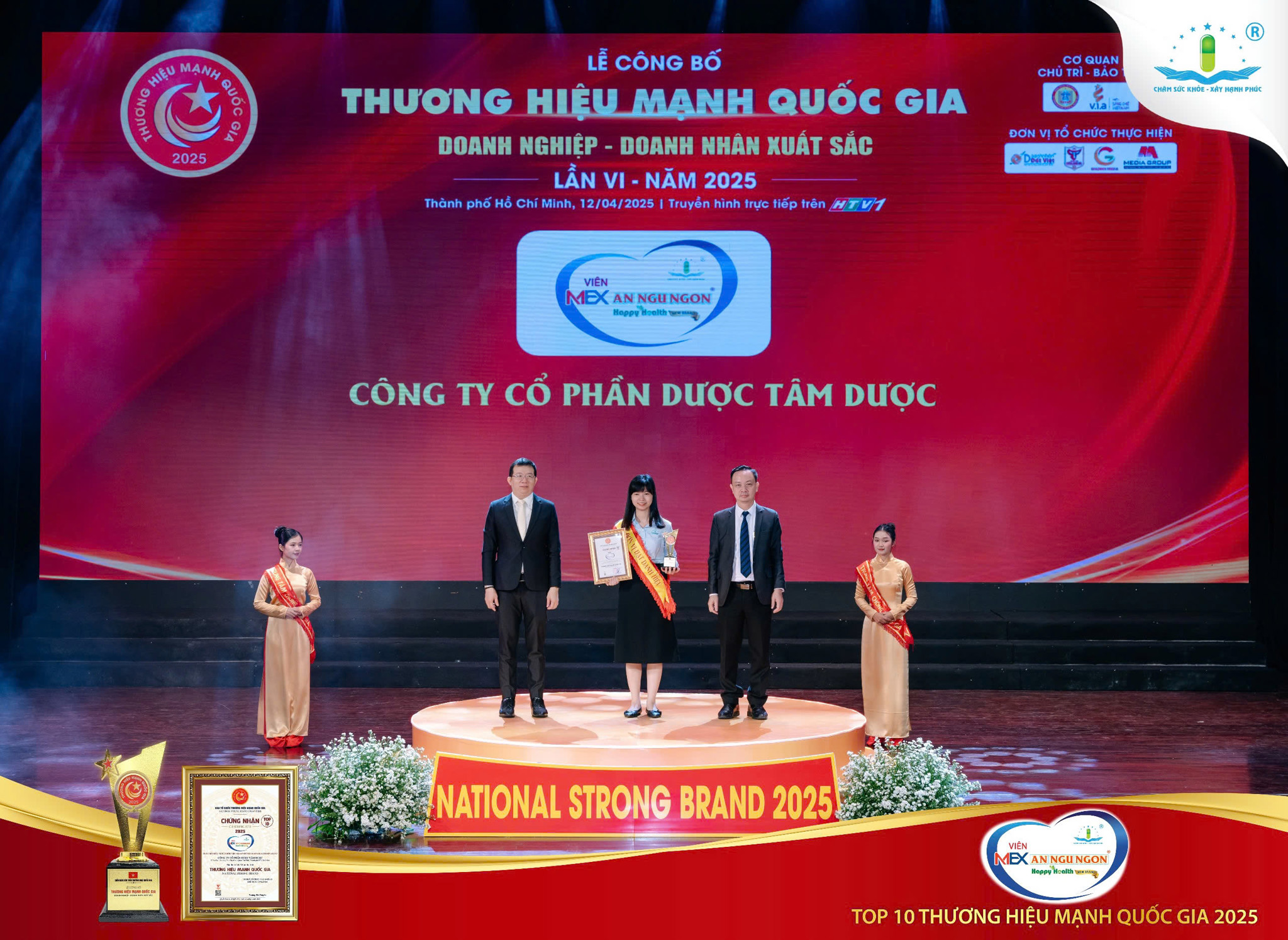 Viên Mex Ăn Ngủ Ngon Happy Health New Brand – Tự Hào Vinh Danh Top 10 Thương Hiệu Mạnh Quốc Gia 2025