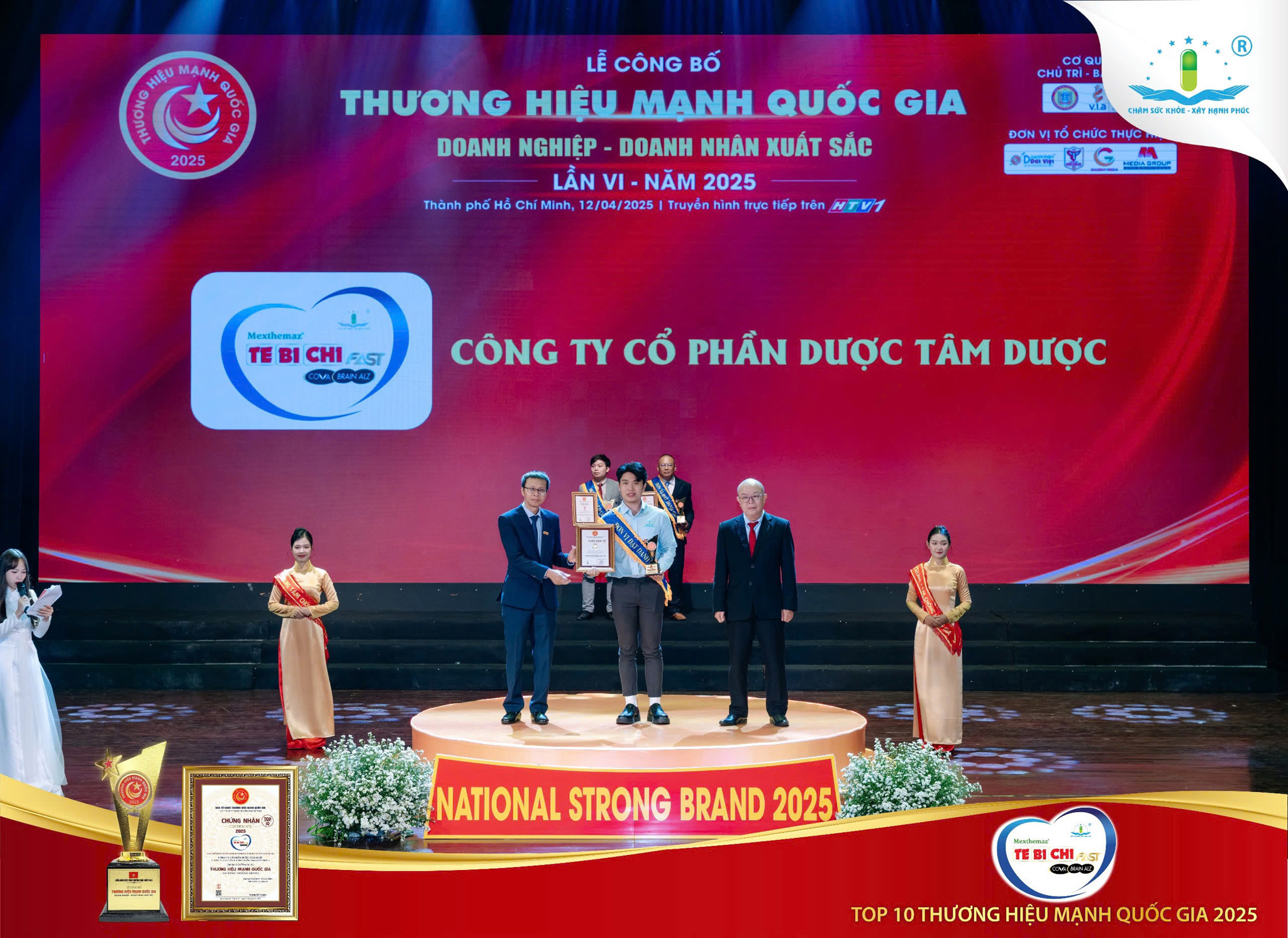MEXTHEMAZ Tê Bì Chi Fast Cova Brain ALZ – Vinh Danh Top 10 Thương Hiệu Mạnh Quốc Gia 2025