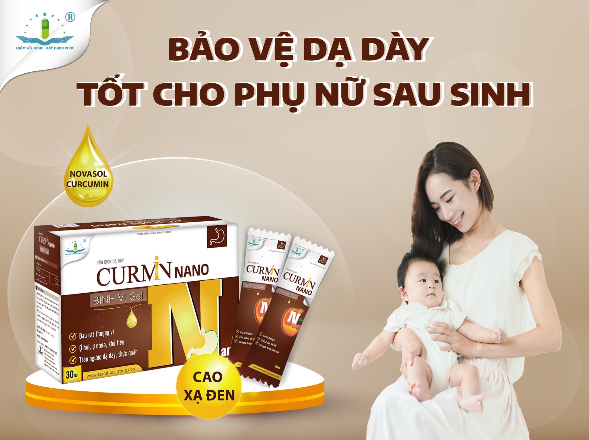 TĂNG SỨC ĐỀ KHÁNG, TỐT CHO PHỤ NỮ SAU SINH, BẢO VỆ DẠ DÀY BẰNG NANO CURCUMIN