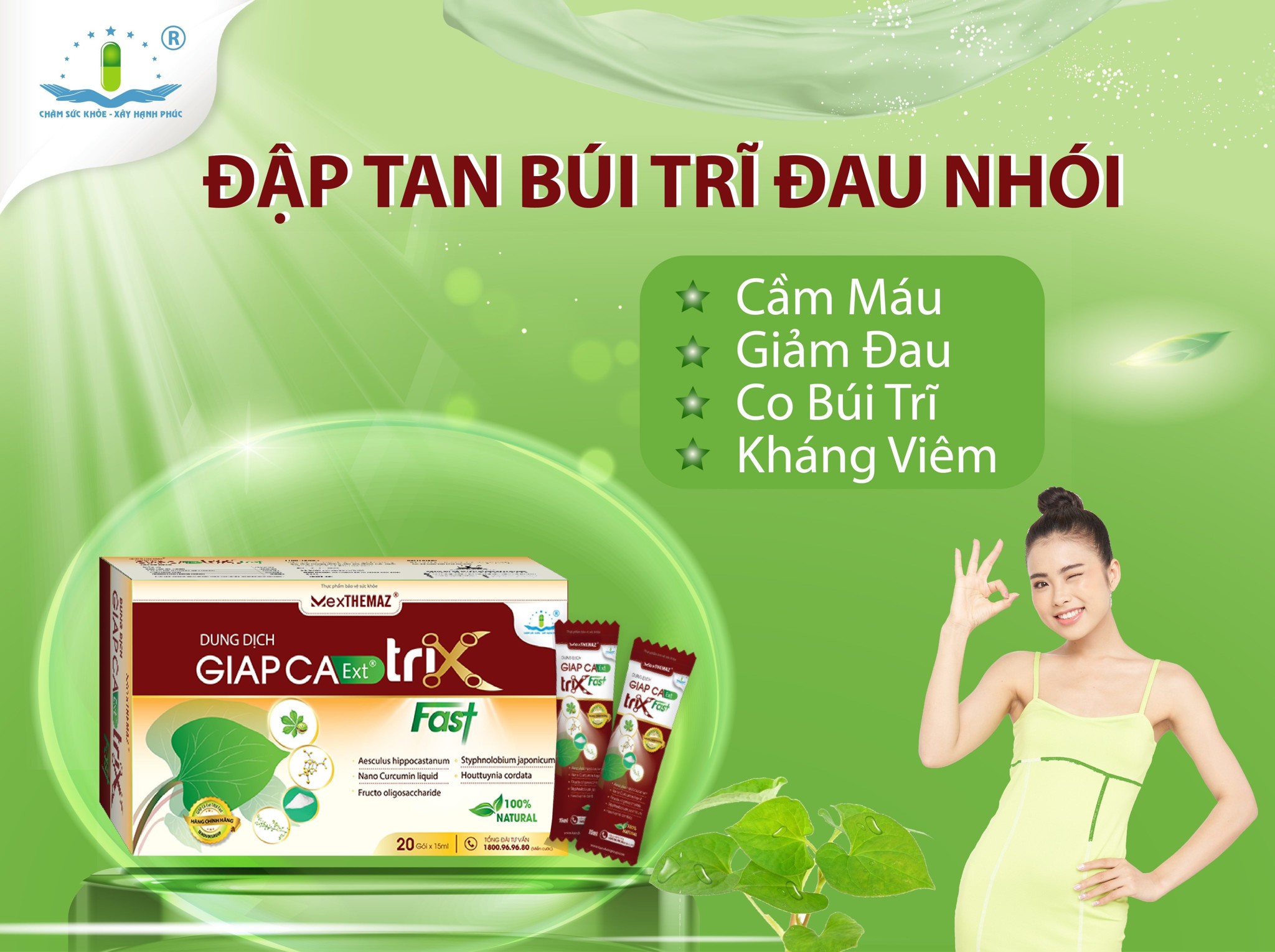DUNG DỊCH GIẤP CÁ EXT TRIX FAST - DÙNG CHO BỆNH TRĨ, TÁO BÓN