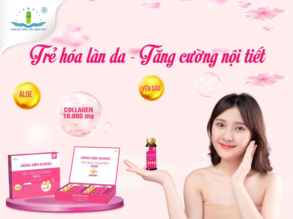 HỒNG DIỆN KHANG YẾN SÀO COLLAGEN - TRẺ HÓA LÀN DA - TĂNG CƯỜNG NỘI TIẾT