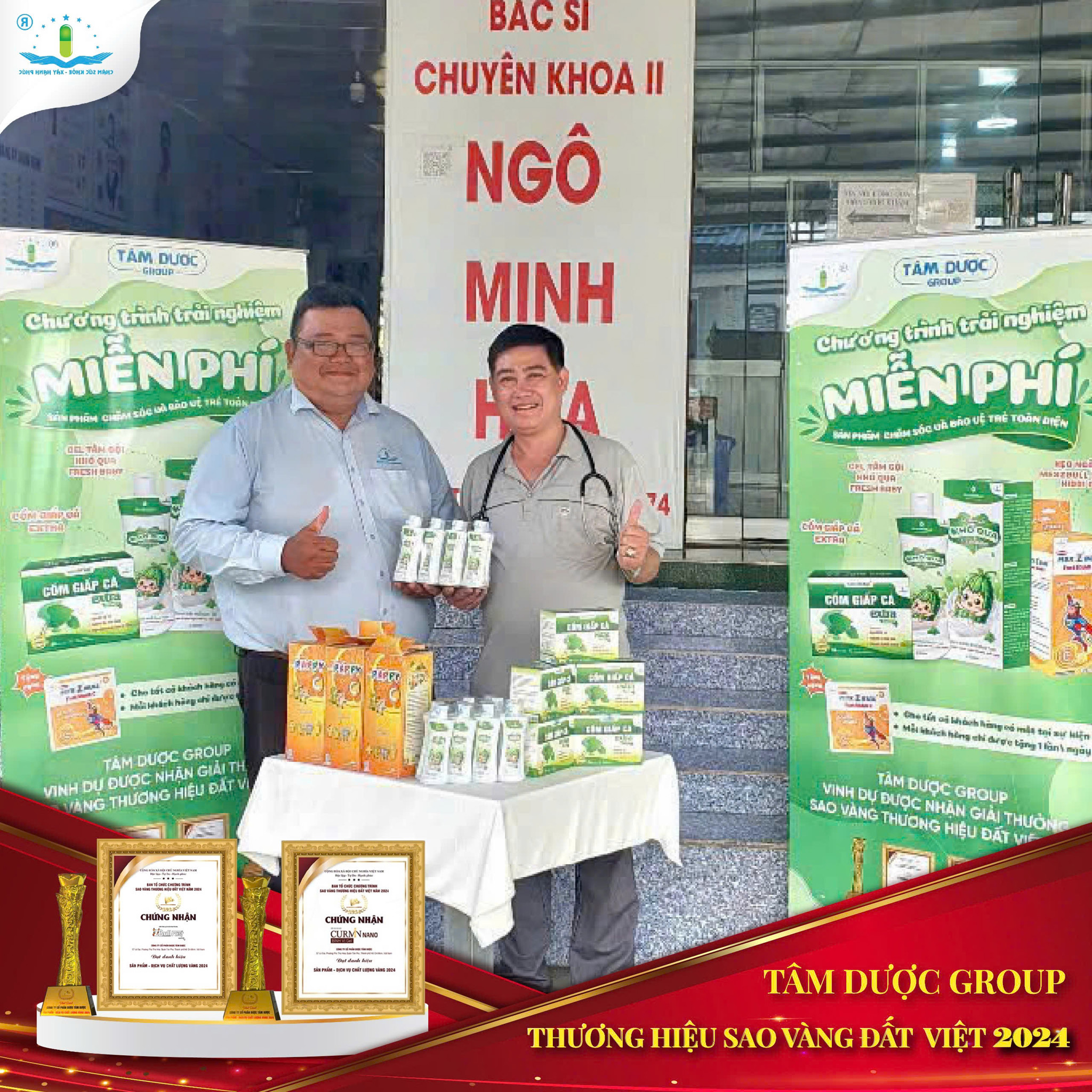 Chuyến Xe Trải Nghiệm Sản Phẩm Tâm Dược Dừng Chân Tại Phòng Khám Bác Sĩ Ngô Minh Hoa