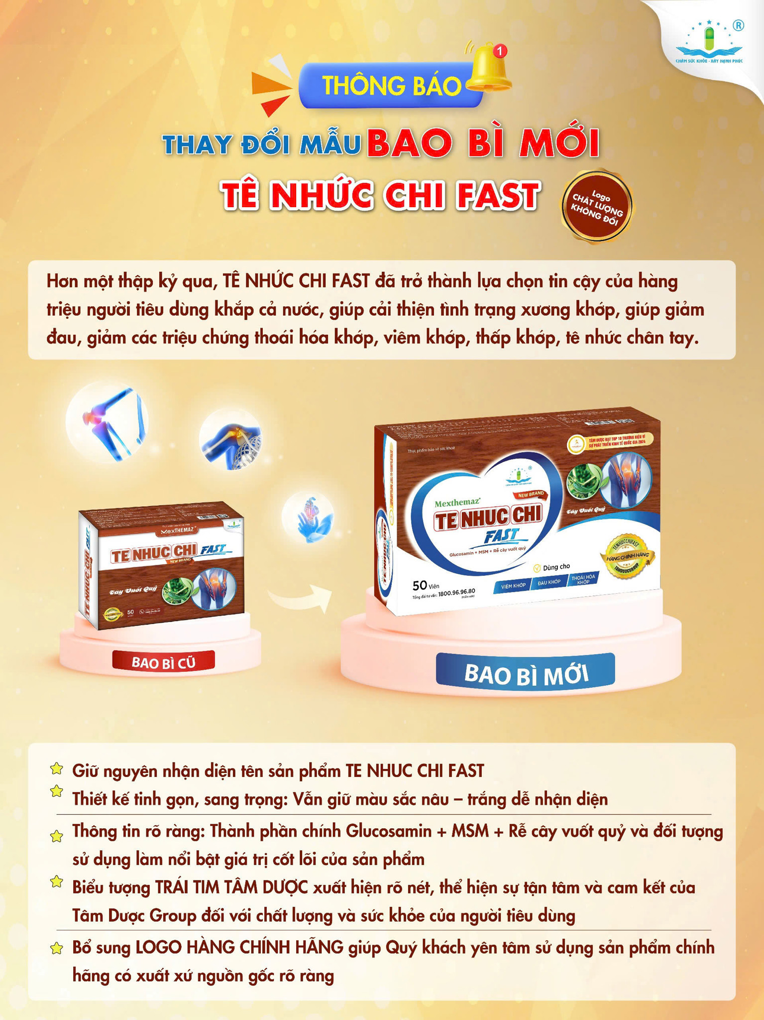 TÊ NHỨC CHI FAST – DIỆN MẠO MỚI, CHẤT LƯỢNG VẸN NGUYÊN