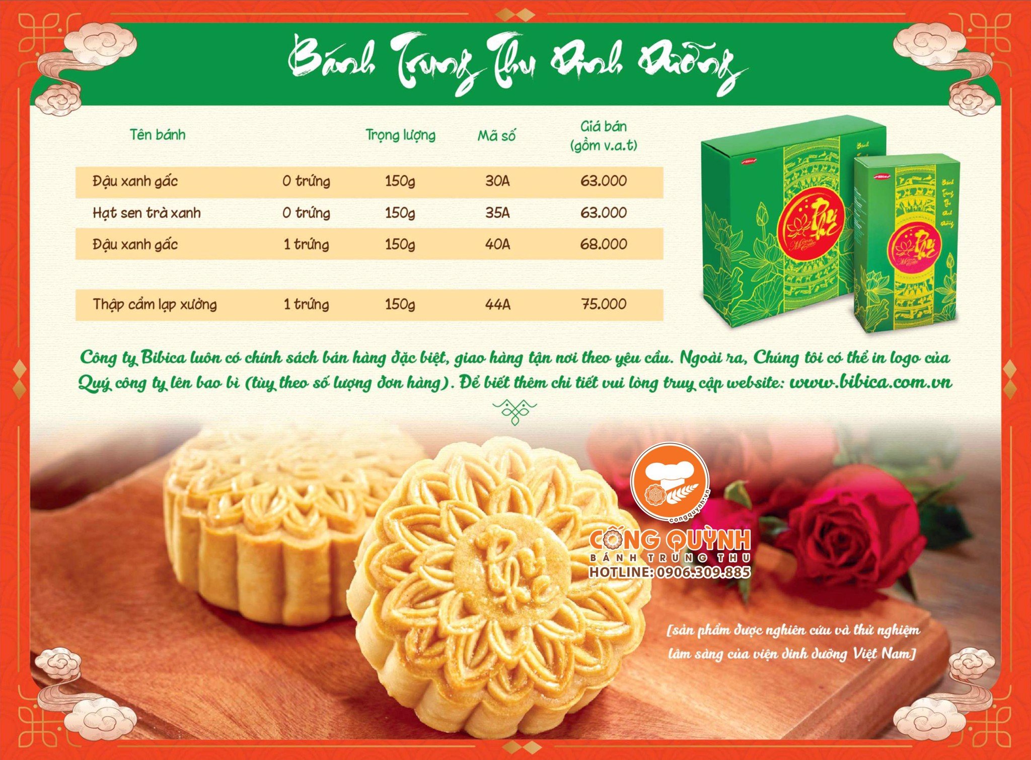 BẢNG GIÁ BÁNH TRUNG THU BIBICA 2021 | Bánh Trung Thu Cống Quỳnh