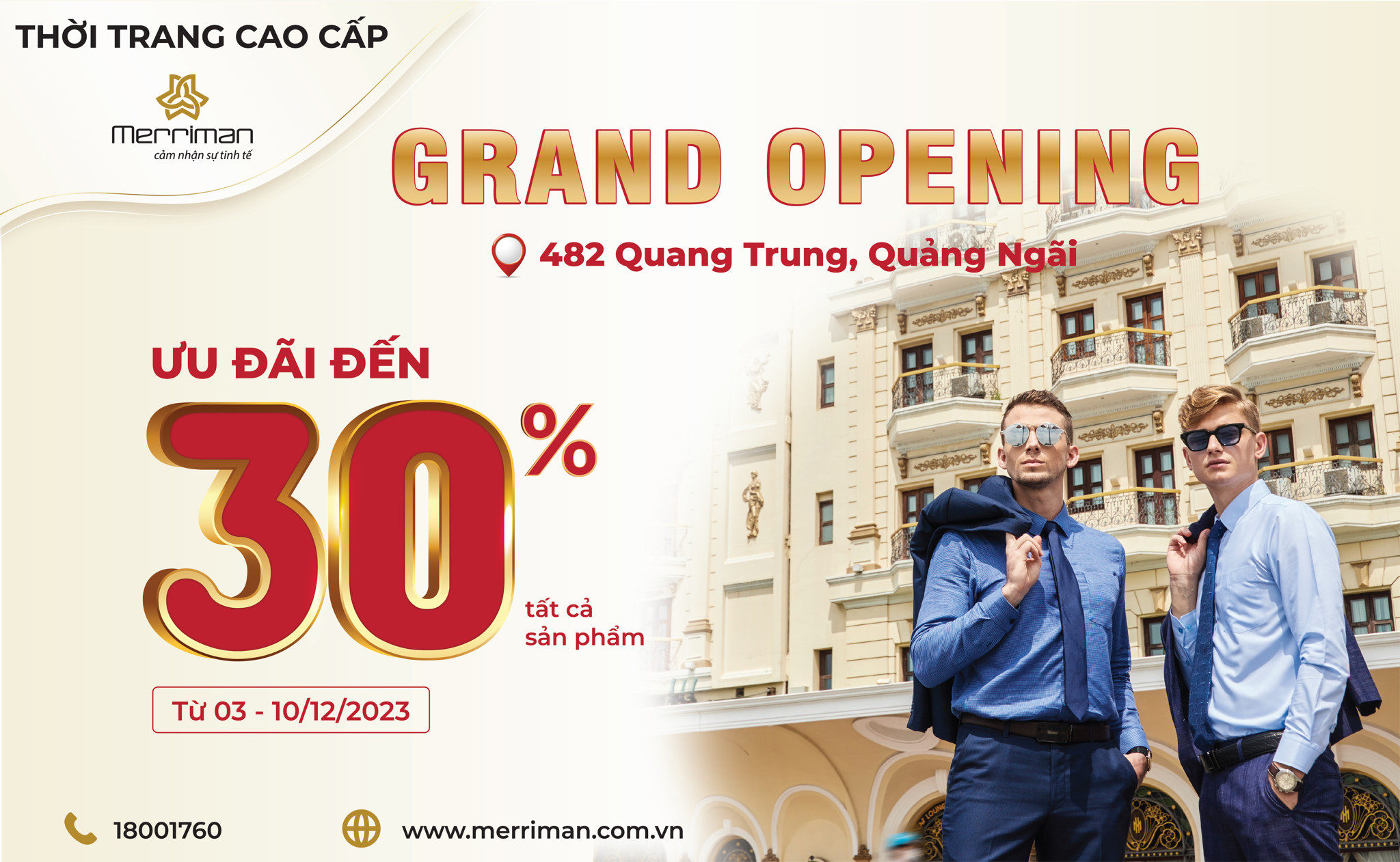 MỪNG KHAI TRƯƠNG SHOWROOM MERRIMAN QUẢNG NGÃI