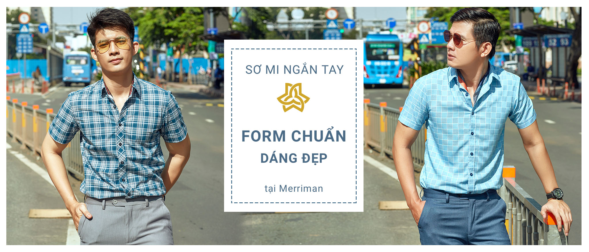 ÁO SƠ MI NAM NGẮN TAY FORM CHUẨN DÁNG ĐẸP TẠI MERRIMAN