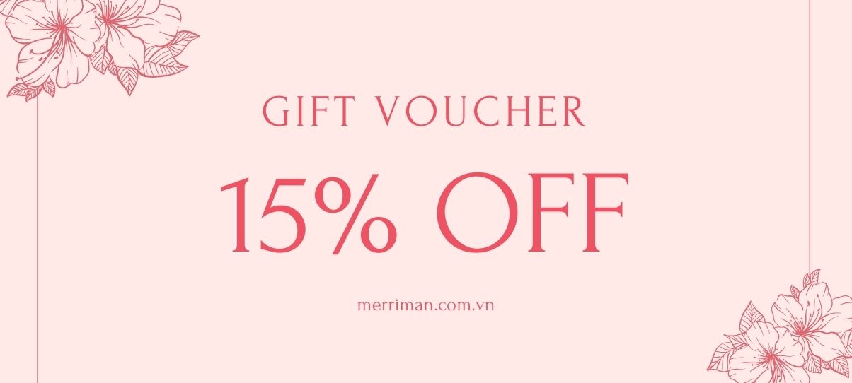 VOUCHER ƯU ĐÃI 15% TỪ THỜI TRANG MERRIMAN