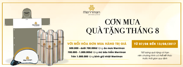 GIẢI NHIỆT MÙA HÈ CÙNG CƠN MƯA QUÀ TẶNG CỦA MERRIMAN