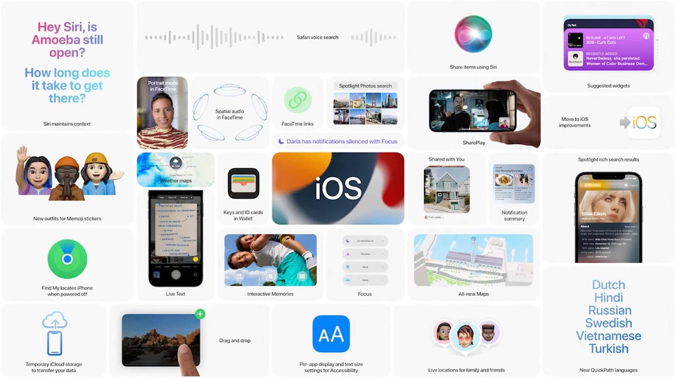 Apple chính thức giới thiệu iOS 15 với nhiều cải tiến mới