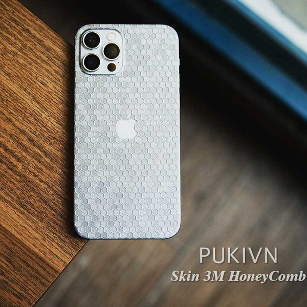 Skin iPhone Silver Gray Honeycomb